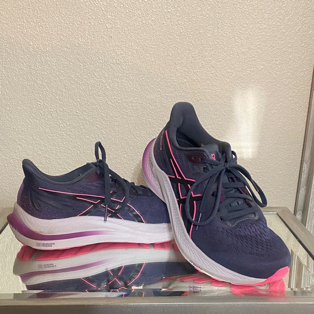 Women's Asics Running Shoes with Pink Accents